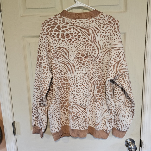 NWOT Ann Taylor Mixed Animal Print Boyfriend Cardigan Sweater - Picture 8 of 9